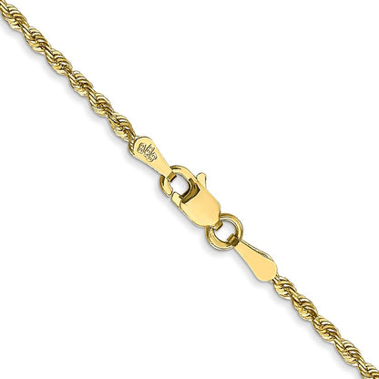 10K Gelbgold 1.85mm Diamantiert Vierfach Kordel Halskette