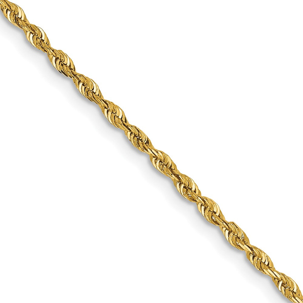 10K Gelbgold 1.85mm Diamantiert Vierfach Kordel Halskette