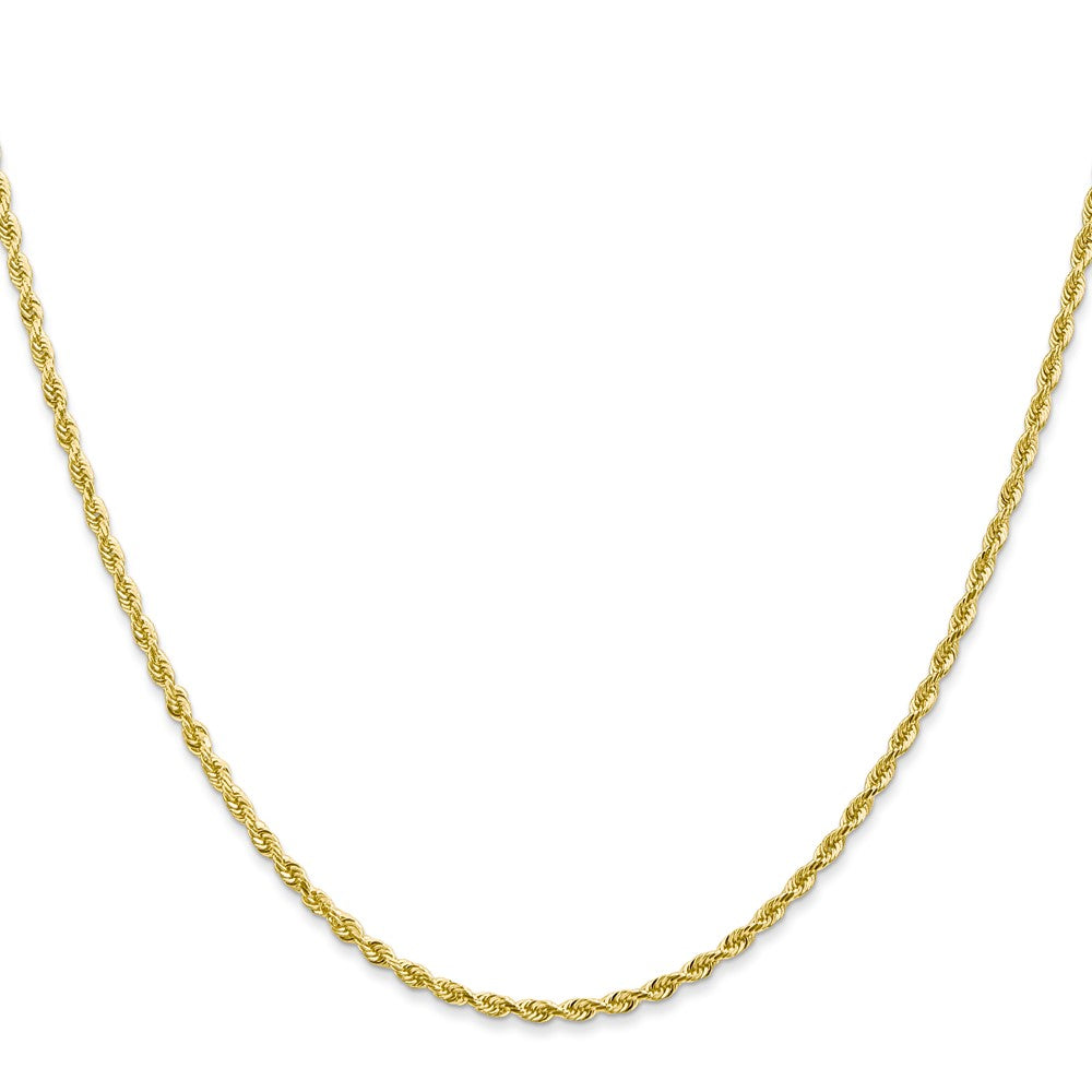10K Gelbgold 2mm Diamantiert Vierfach Kordel Halskette