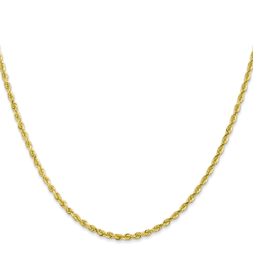 10K Gelbgold 2.25mm Diamantiert Vierfach Kordel Halskette