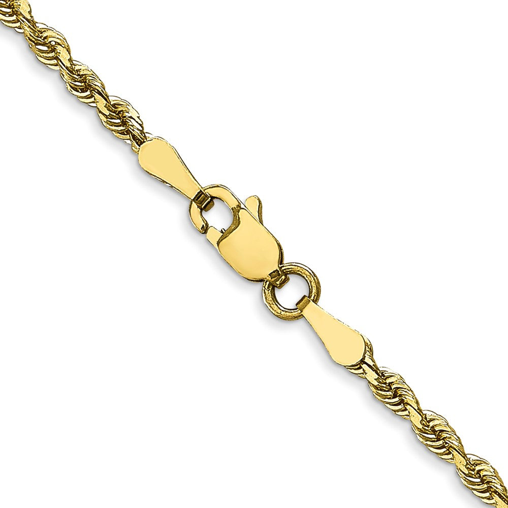 10K Gelbgold 2.25mm Diamantiert Vierfach Kordel Halskette
