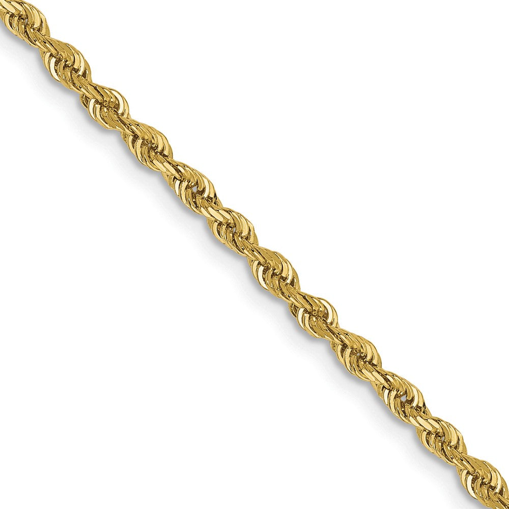 10K Gelbgold 2.25mm Diamantiert Vierfach Kordel Halskette