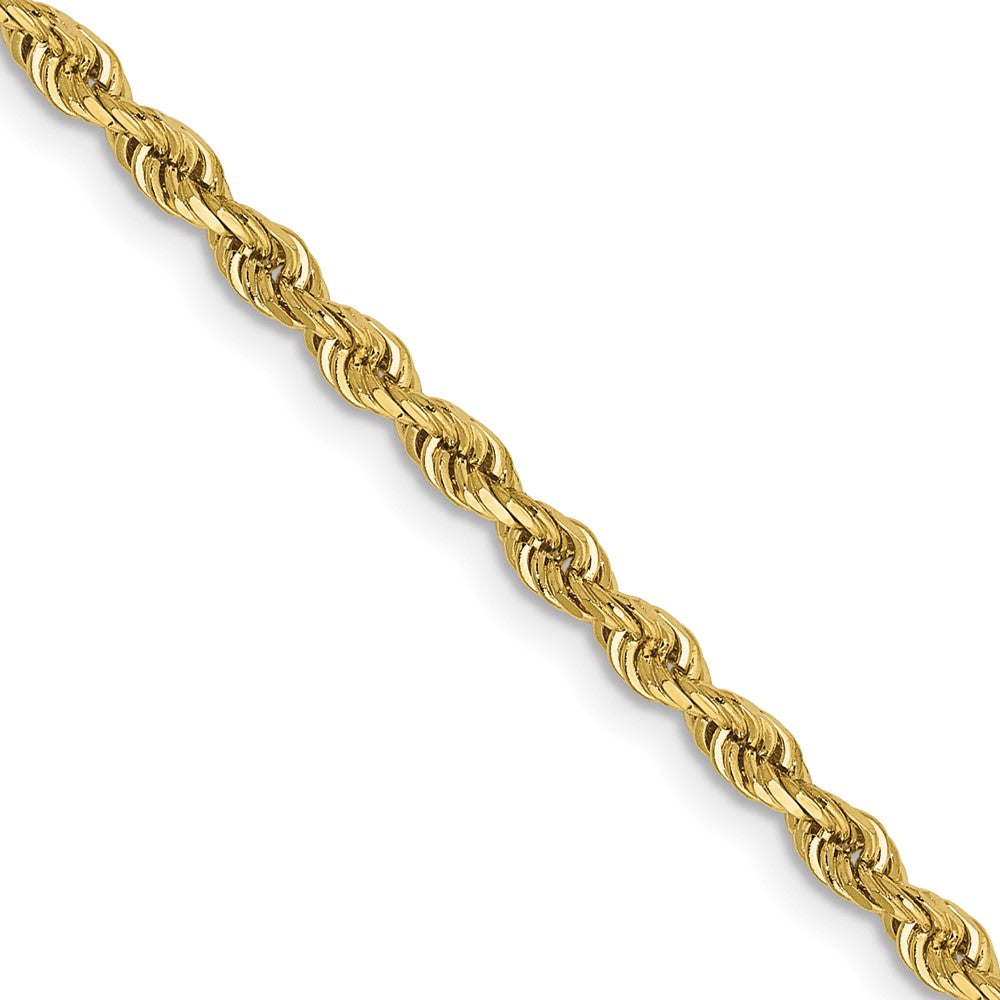 10K Gelbgold 2.75mm Diamantiert Vierfach Kordel Halskette