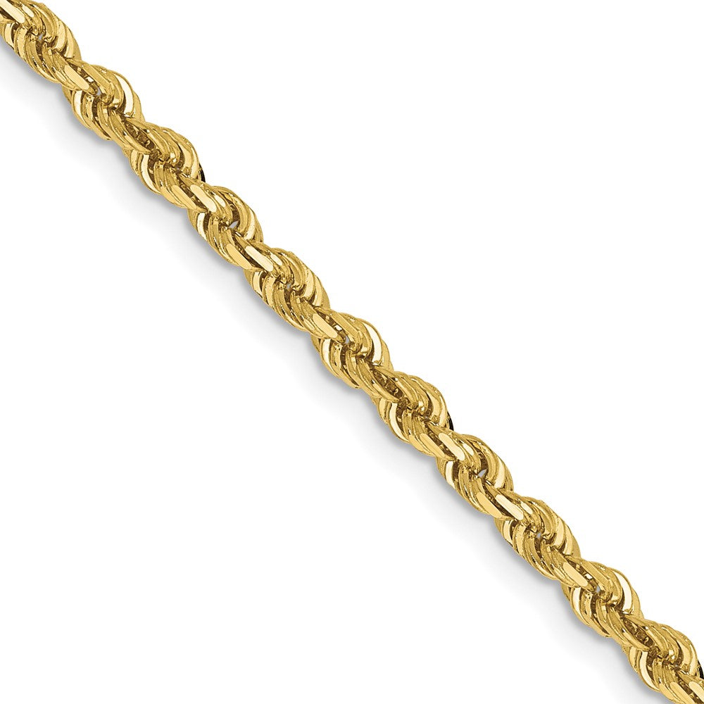 10K Gelbgold 3mm Diamantiert Vierfach Kordel Halskette
