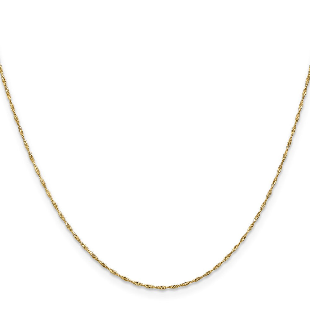 10K Gelbgold 1mm Singapurkette Halskette