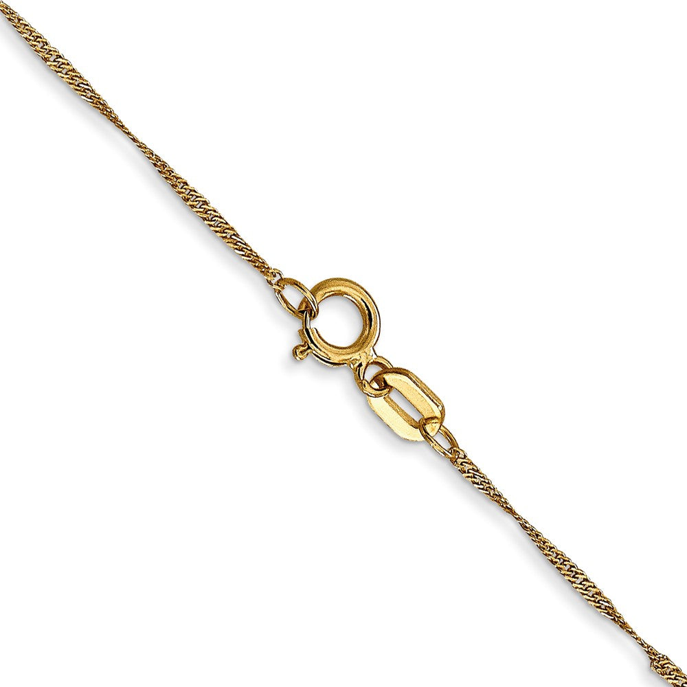 10K Gelbgold 1mm Singapurkette Halskette