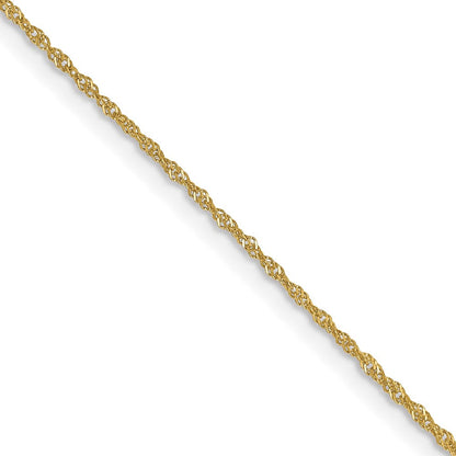 10K Gelbgold 1mm Singapurkette Halskette