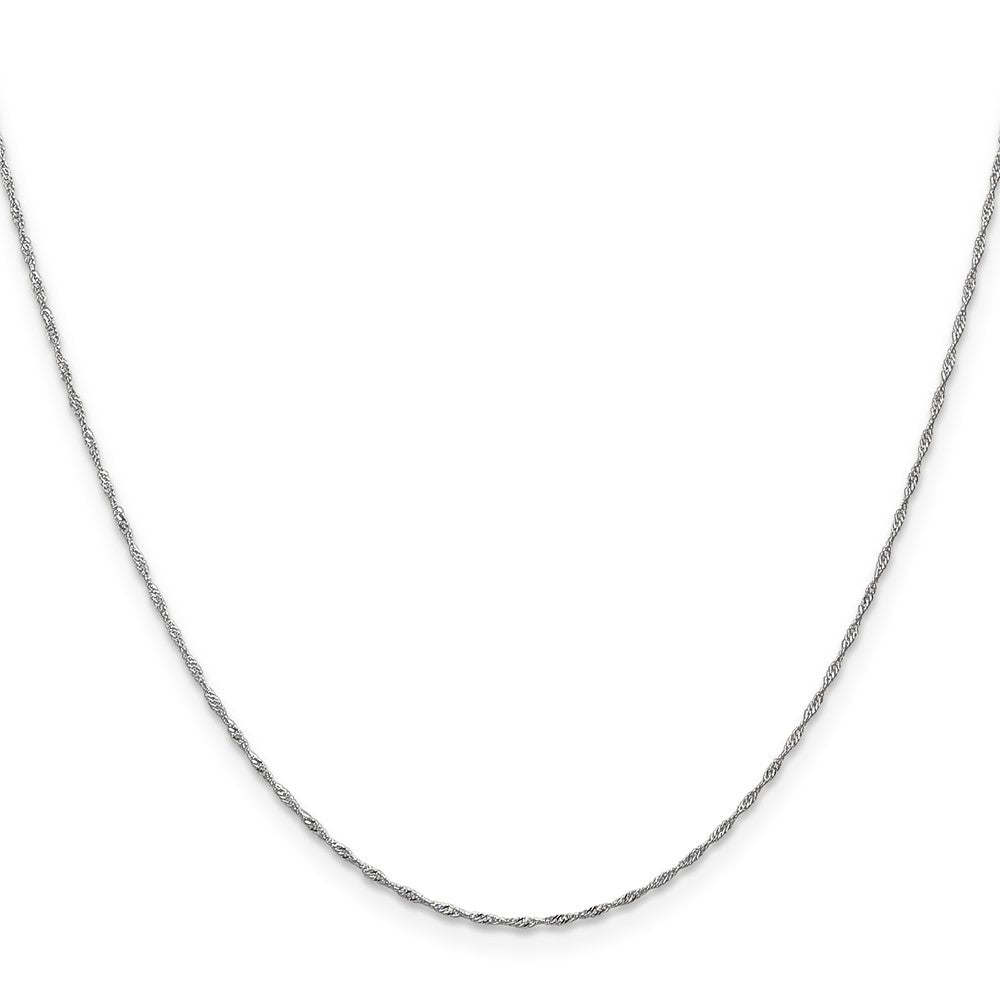 10K Weißgold Wg 1mm Singapurkette Halskette