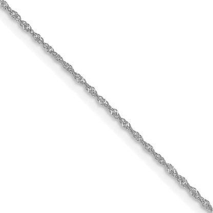 10K Weißgold Wg 1mm Singapurkette Halskette