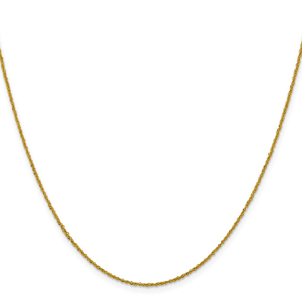 10K Gelbgold 1mm Sparkle Singapurkette Halskette