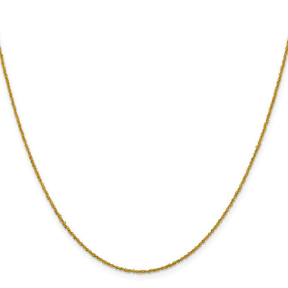 10K Gelbgold 1mm Sparkle Singapurkette Halskette