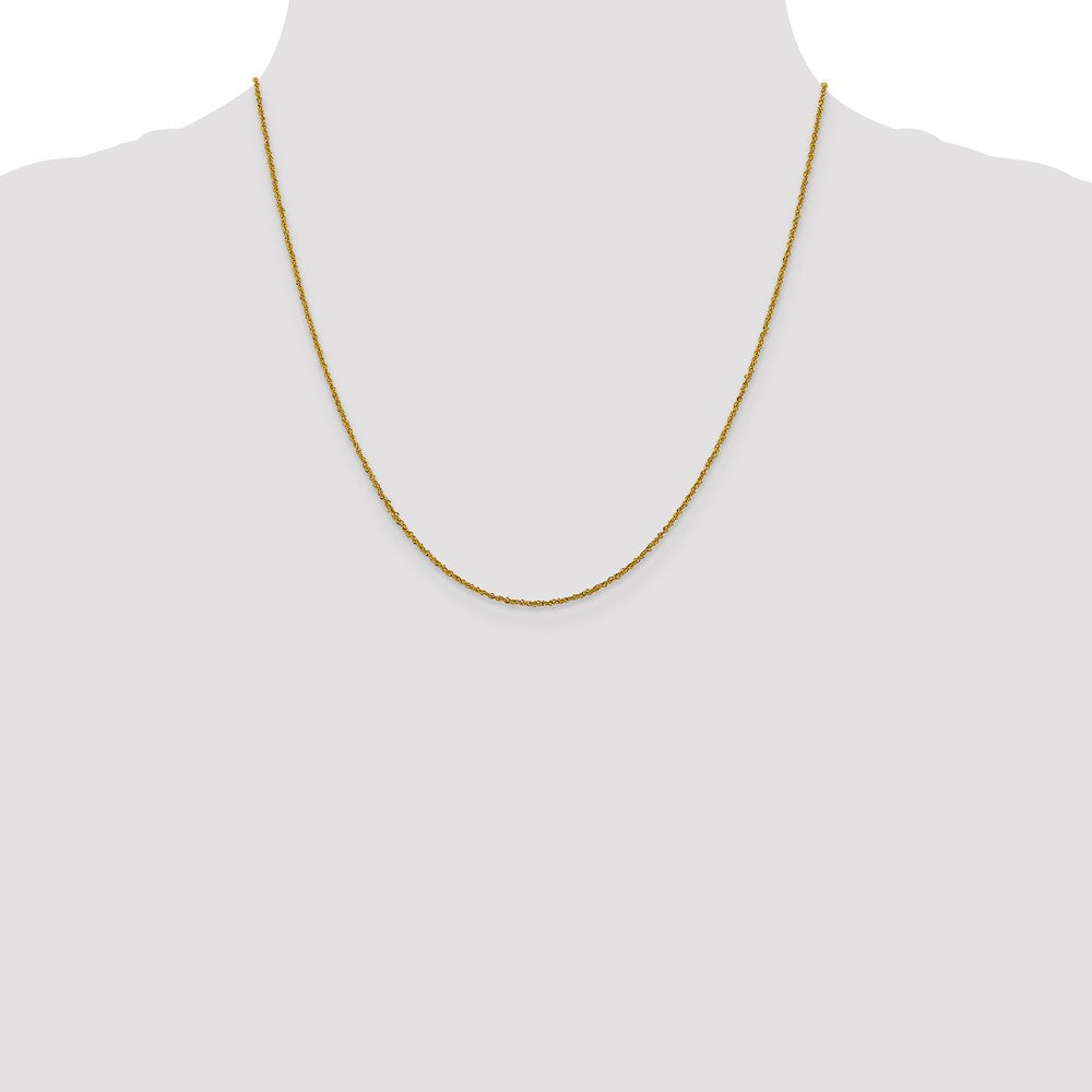 10K Gelbgold 1mm Sparkle Singapurkette Halskette