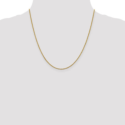 10K Gelbgold 1mm Sparkle Singapurkette Halskette