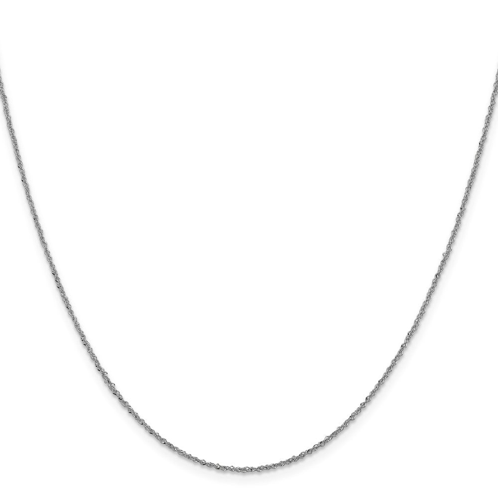 10K Weißgold 1mm Sparkle Singapurkette Halskette