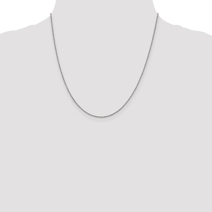 10K Weißgold 1mm Sparkle Singapurkette Halskette