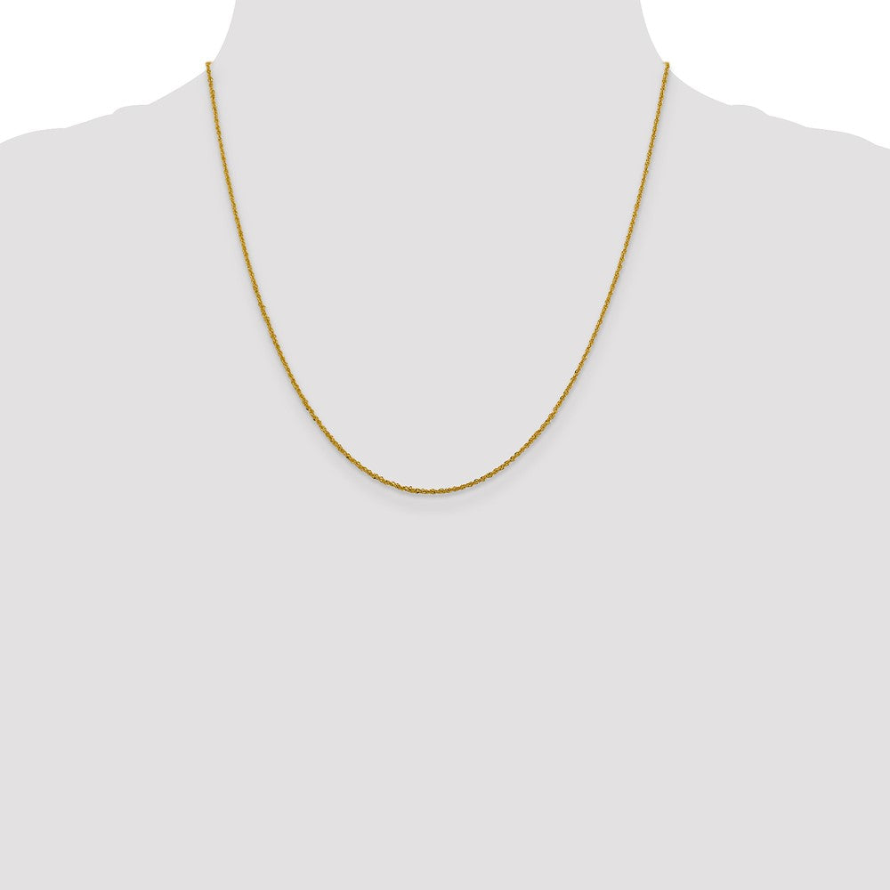 10K Gelbgold 1.3mm Sparkle Singapurkette Halskette