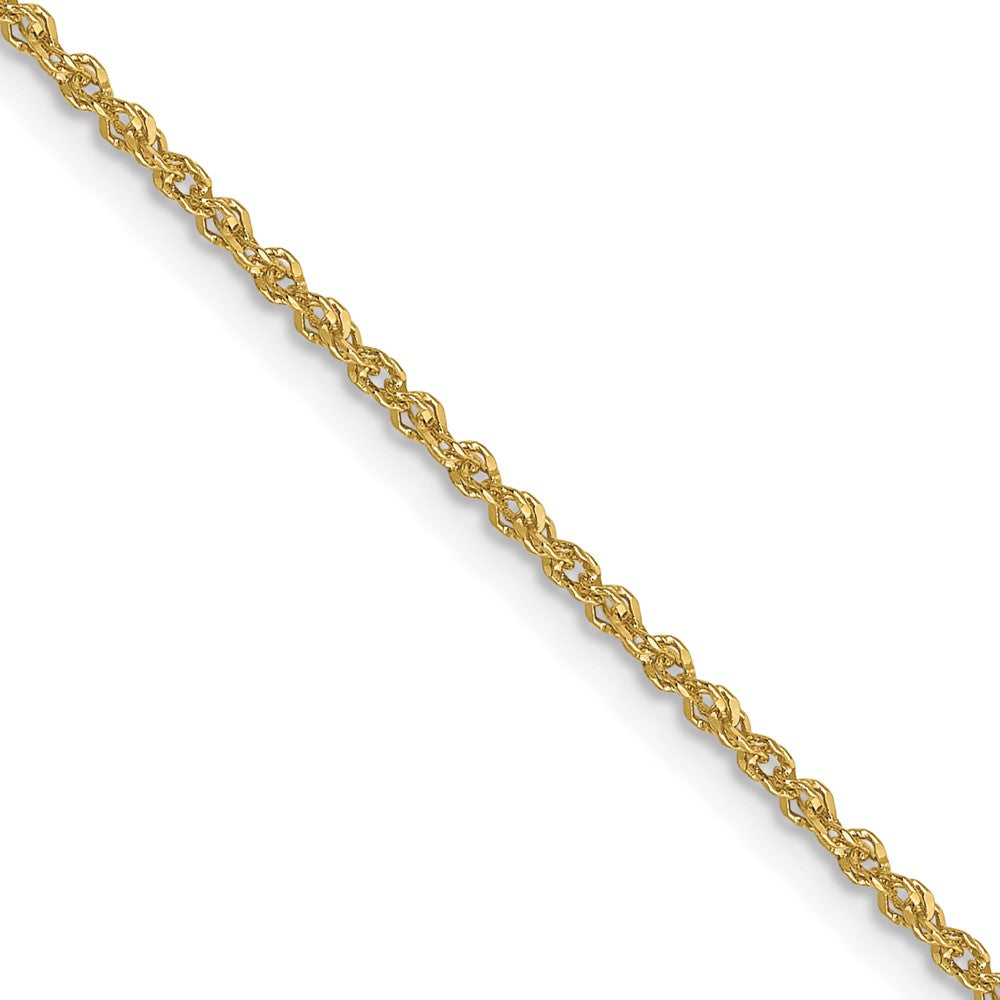 10K Gelbgold 1.3mm Sparkle Singapurkette Halskette