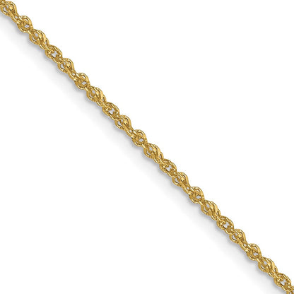 10K Gelbgold 1.3mm Sparkle Singapurkette Halskette