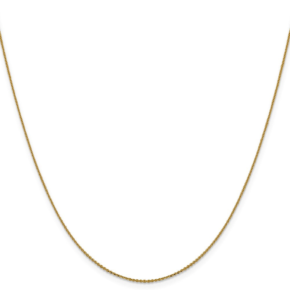 10K Gelbgold 1.0 Mm Diamantiert Ankerkette Halskette