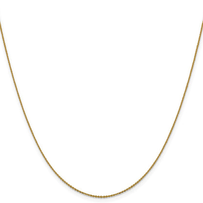 10K Gelbgold 1.0 Mm Diamantiert Ankerkette Halskette