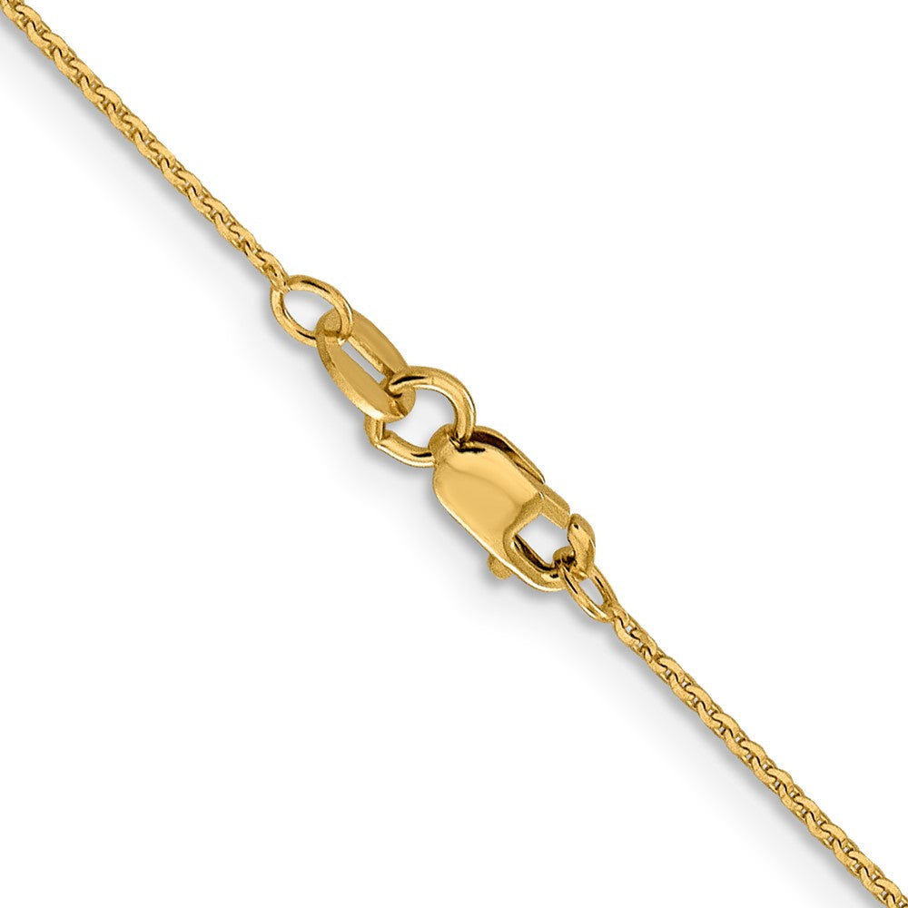 10K Gelbgold 1.0 Mm Diamantiert Ankerkette Halskette
