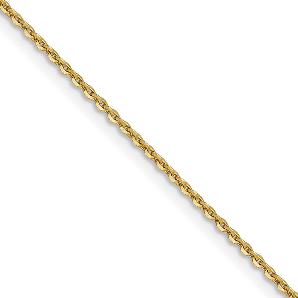 10K Gelbgold 1.0 Mm Diamantiert Ankerkette Halskette