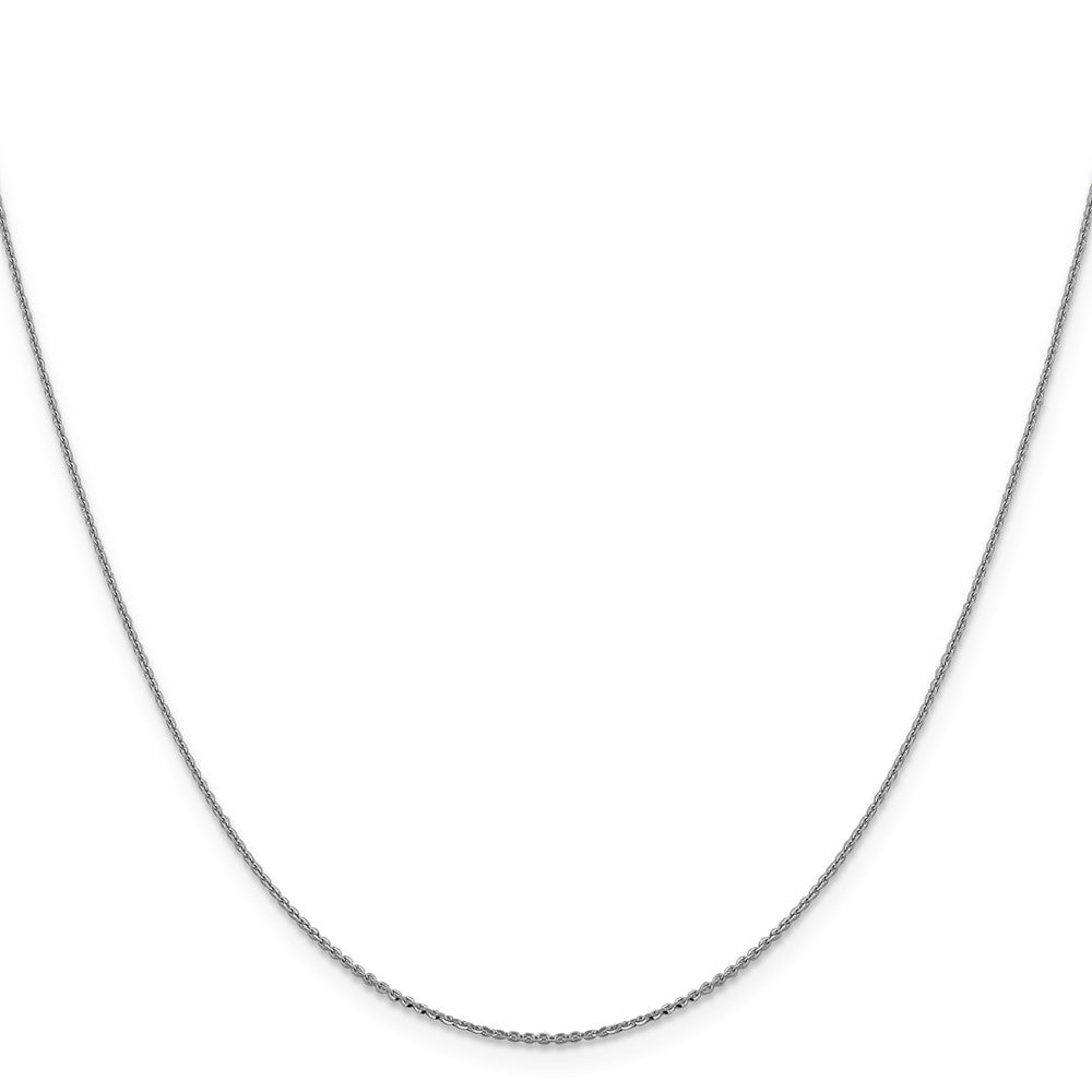 10K Weißgold 1.0 Mm Diamantiert Ankerkette Halskette