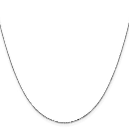 10K Weißgold 1.0 Mm Diamantiert Ankerkette Halskette