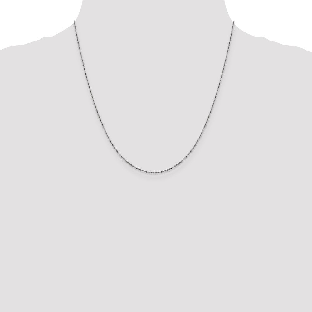 10K Weißgold 1.0 Mm Diamantiert Ankerkette Halskette
