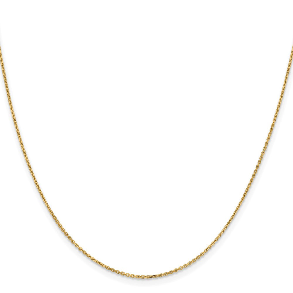 10K Gelbgold 1.05mm Diamantiert Ankerkette Halskette