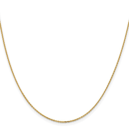 10K Gelbgold 1.05mm Diamantiert Ankerkette Halskette