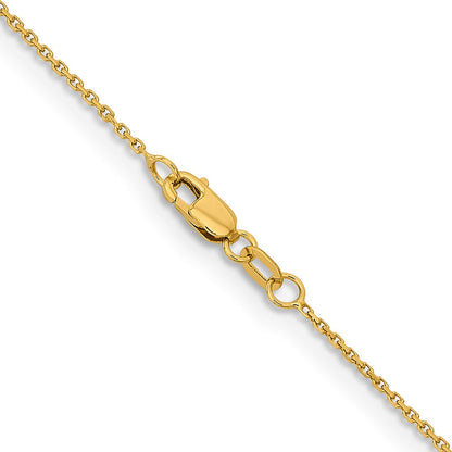 10K Gelbgold 1.05mm Diamantiert Ankerkette Halskette