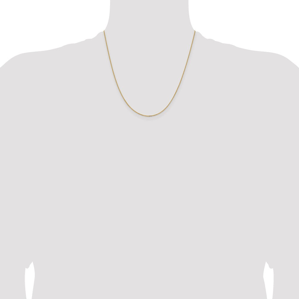 10K Gelbgold 1.05mm Diamantiert Ankerkette Halskette
