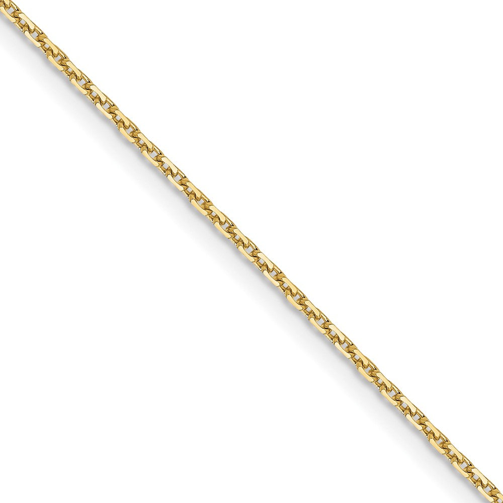 10K Gelbgold 1.05mm Diamantiert Ankerkette Halskette