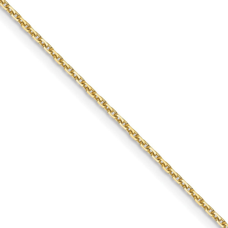 10K Gelbgold 1.05mm Diamantiert Ankerkette Halskette