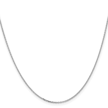 10K Weißgold 1.05mm Diamantiert Ankerkette Halskette