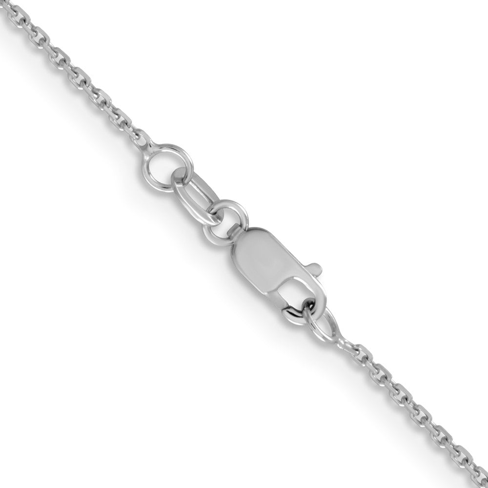 10K Weißgold 1.05mm Diamantiert Ankerkette Halskette