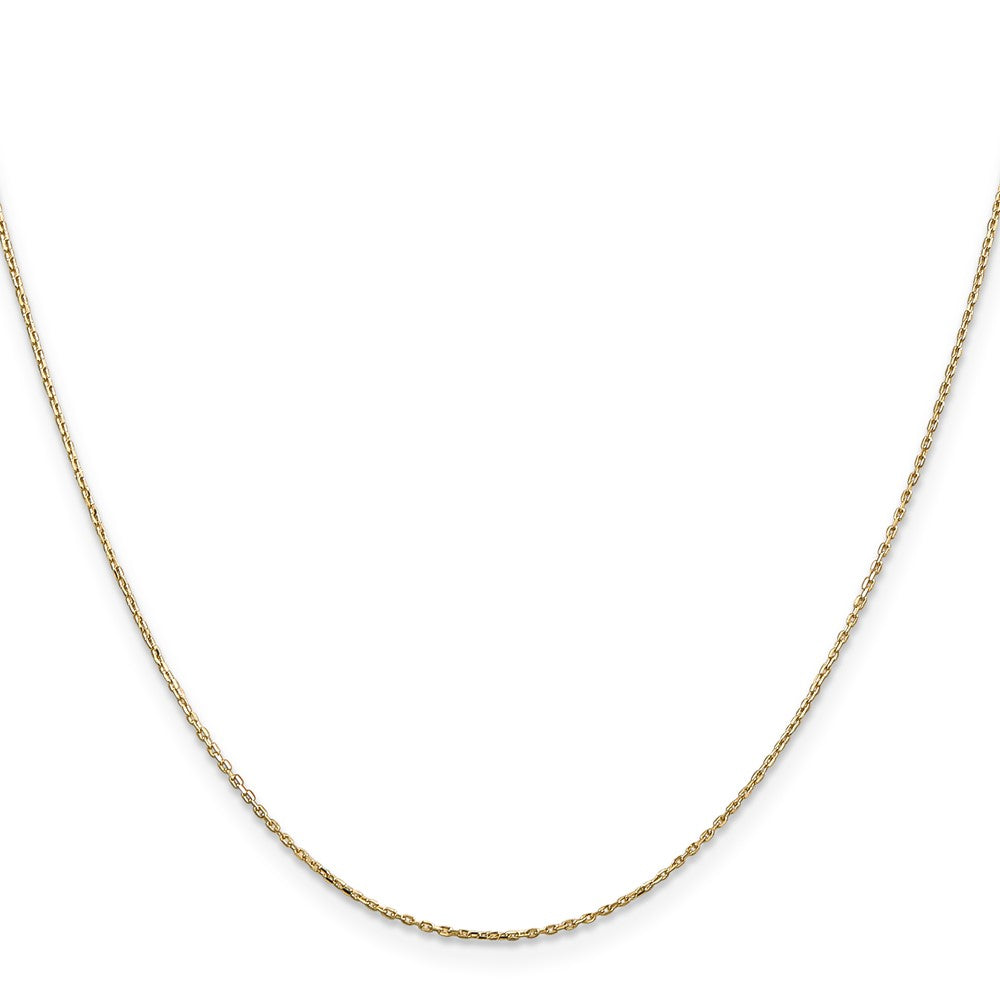 10K Gelbgold.8mm Diamantiert Ankerkette mit Karabinerverschluss Halskette