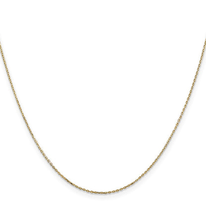 10K Gelbgold.8mm Diamantiert Ankerkette mit Karabinerverschluss Halskette