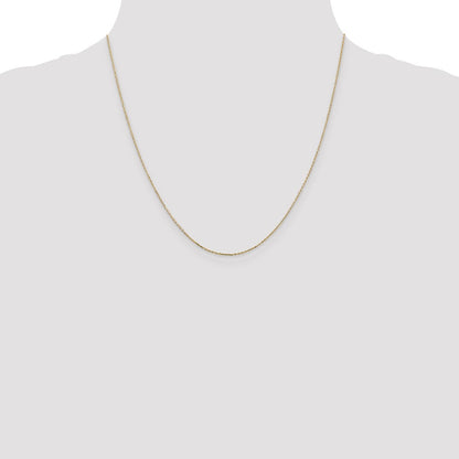 10K Gelbgold.8mm Diamantiert Ankerkette mit Karabinerverschluss Halskette