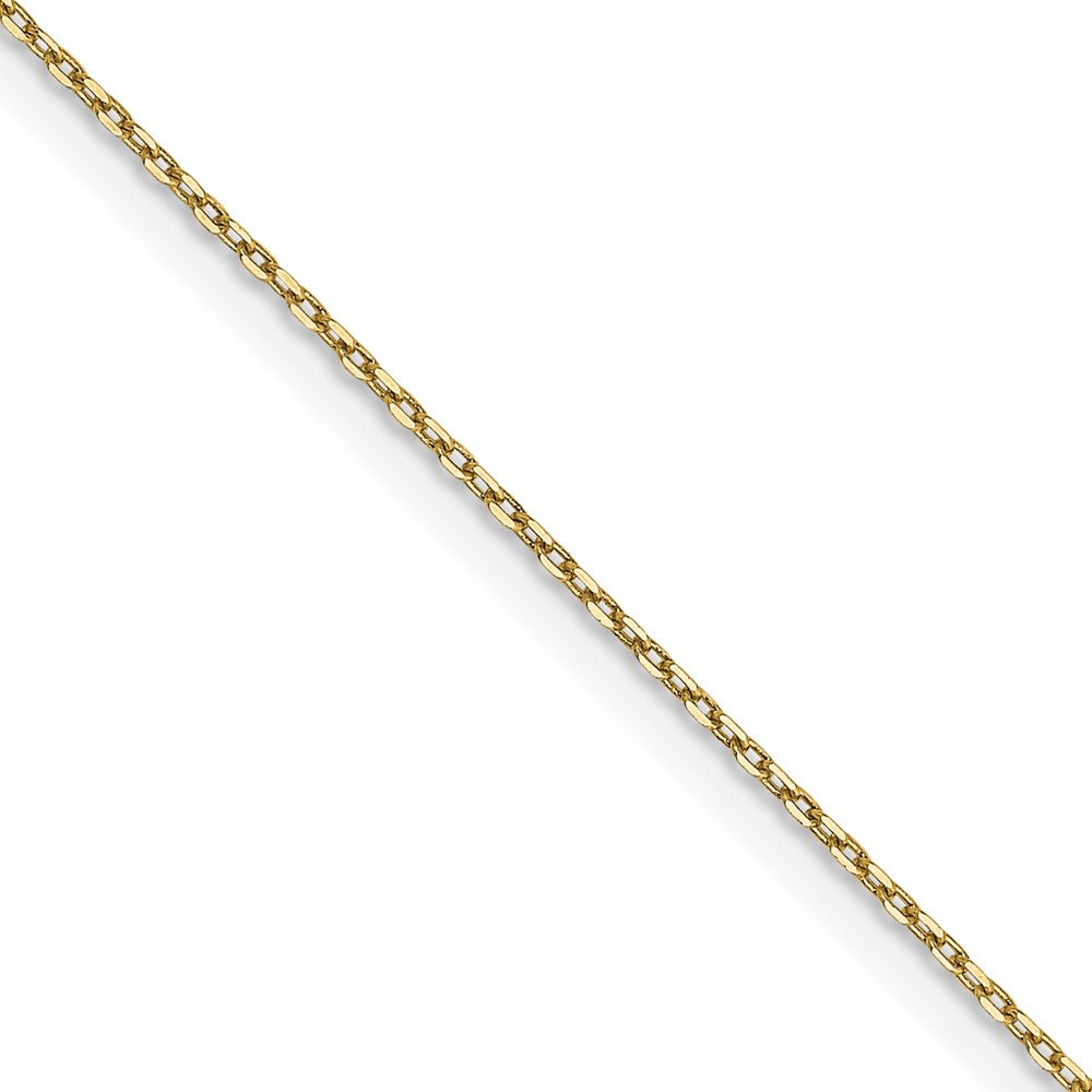 10K Gelbgold.8mm Diamantiert Ankerkette mit Karabinerverschluss Halskette