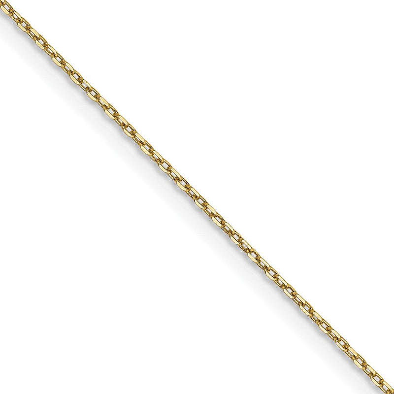 10K Gelbgold.8mm Diamantiert Ankerkette mit Karabinerverschluss Halskette