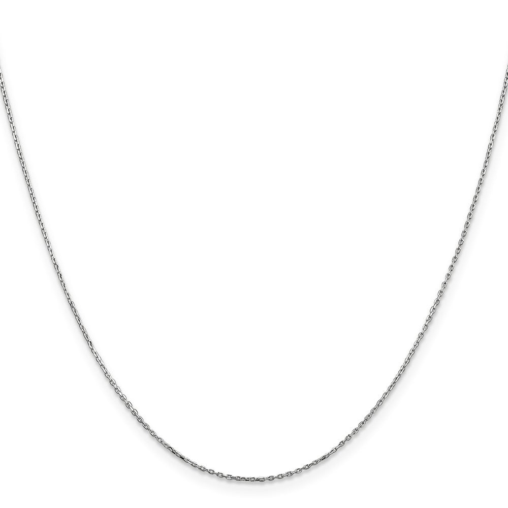 10K Weißgold.8mm Diamantiert Ankerkette mit Karabinerverschluss Halskette