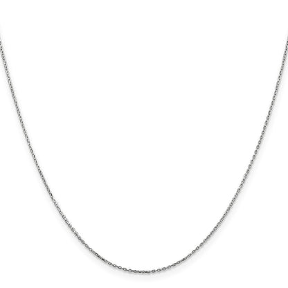 10K Weißgold.8mm Diamantiert Ankerkette mit Karabinerverschluss Halskette