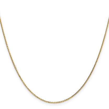 10K Gelbgold.95mm Diamantiert Ankerkette Halskette