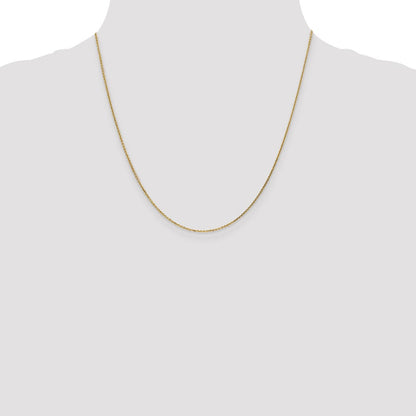 10K Gelbgold.95mm Diamantiert Ankerkette Halskette