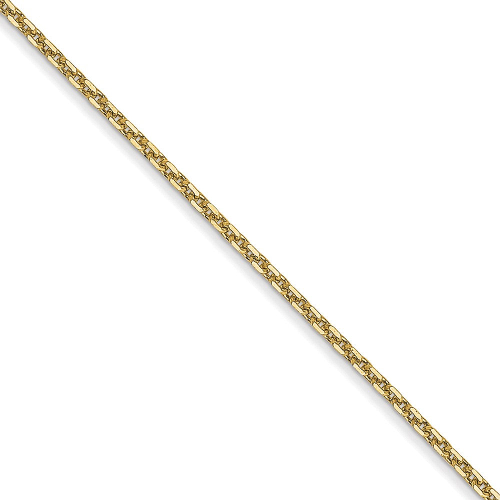 10K Gelbgold.95mm Diamantiert Ankerkette Halskette