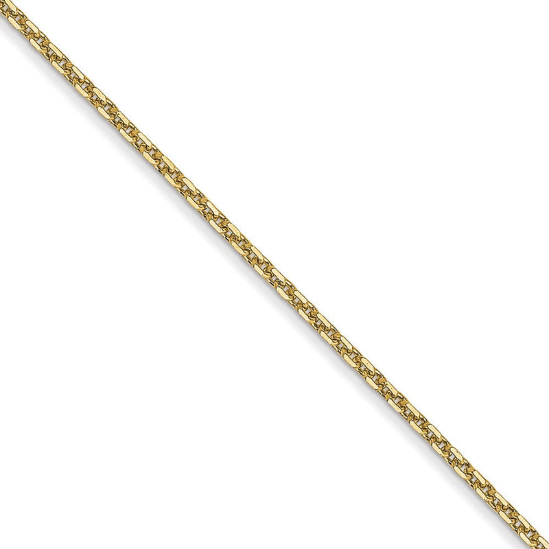10K Gelbgold.95mm Diamantiert Ankerkette Halskette
