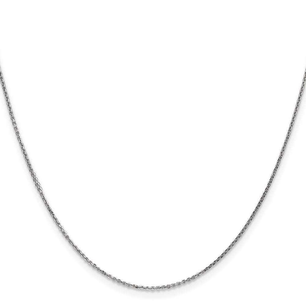 10K Weißgold.95mm Diamantiert Ankerkette Halskette