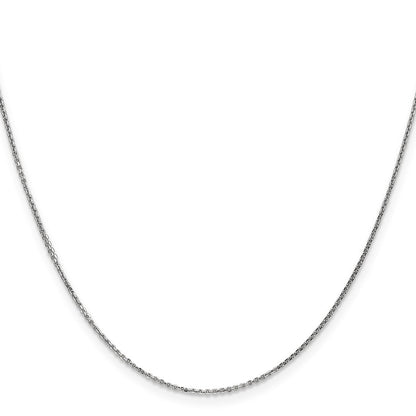 10K Weißgold.95mm Diamantiert Ankerkette Halskette
